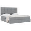 vidaXL Letto con contenitore e materasso Grigio chiaro 160 x 200 cm