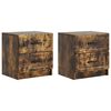 vidaXL Armadio da Notte 2 pz Rovere Fumo 43 x 34,5 x 44,5 cm
