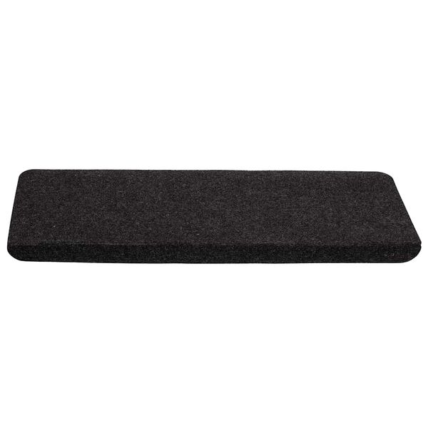 vidaXL Tappetini Autoadesivi per Scale 15 pz 65x24,5x3,5 cm Nero