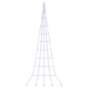 vidaXL Albero di Natale LED con picchetti per il terreno Blu 511 cm