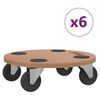 vidaXL Pedane 6 pz Rotonde in Legno Multistrato