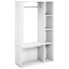 vidaXL Armadio guardaroba da ingresso Bianco 91 x 32 x 150,5 cm