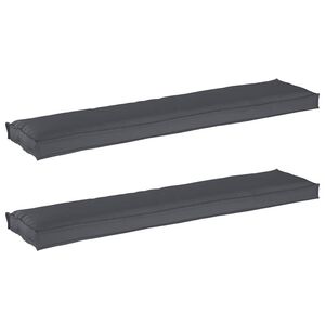 vidaXL Set di Cuscini per Pallet 2 pcs Antracite 180 x 40 x 8 cm