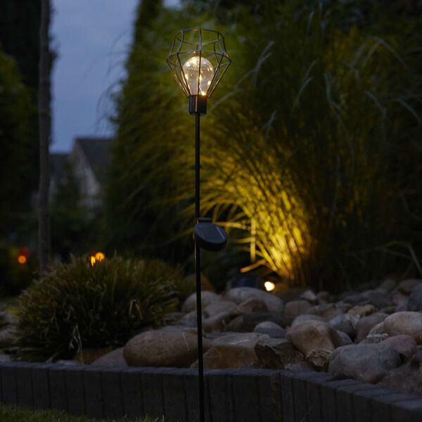 Luxform Lampioni Solari a LED da Giardino Pentagon 2 pz