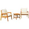 vidaXL Set bistrot con cuscino 3 pcs Marrone 59.5 x 65 x 72 cm