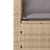 vidaXL Set Divano da Giardino 3 pz con Cuscini Beige in Polyrattan