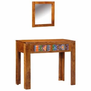 vidaXL Tavolo da Trucco Marrone 90 x 45 x 75 cm