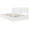 vidaXL Letto con Contenitore Bianco 160 x 200 cm Legno multistrato