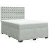 vidaXL Giroletto a Molle con Materasso Grigio Chiaro 160x200cm Velluto