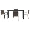 vidaXL Set da Pranzo per Giardino 5 pcs Marrone e Nero Rattan in PE