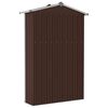 vidaXL Capanno da Giardino Marrone 116x45x175 cm in Acciaio Zincato
