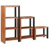 vidaXL Libreria 6 livelli 3 pz 50 x 30 x 110 cm Marrone