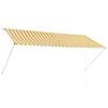 vidaXL Tenda da Sole Retrattile 300x150 cm Giallo e Bianco
