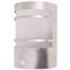 vidaXL Luce da parete per esterno in acciaio inox con sensore