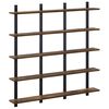 vidaXL Scaffale da parete Rovere Fumo 102 x 13.5 x 102 cm