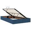 vidaXL Letto con contenitore e LED con led Blu 120 x 190 cm Tessuto