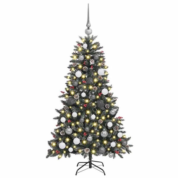 vidaXL Albero di Natale artificiale con 150 LED Verde 150 cm