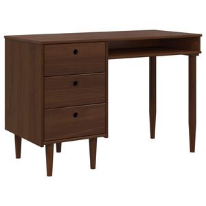 vidaXL Scrivania BILBAO Caramello scuro 114 x 53 x 75 cm