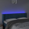 vidaXL Testiera a LED Blu Scuro 147x16x78/88 cm in Velluto