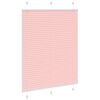vidaXL Tenda Plissettata Rosa 105x150 cm Larghezza Tessuto 104,4 cm