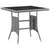 vidaXL Tavolo da Giardino Grigio 80x80x74 cm in Polyrattan