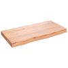 vidaXL Piano Bagno Marrone 80x40x(2-6) cm Legno Massello Trattato