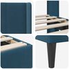 vidaXL Struttura del letto con testiera Blu 80 x 200 cm Velluto