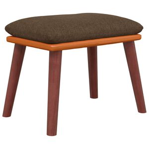 vidaXL Poggiapiedi Marrone 45x29,5x35 cm in Tessuto e Similpelle