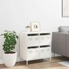 vidaXL Credenza Bianca 68x39x73,5 cm in Acciaio Laminato a Freddo