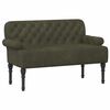 vidaXL Loveseat con bottoni imbottiti Verde militare 120 x 65 x 78 cm