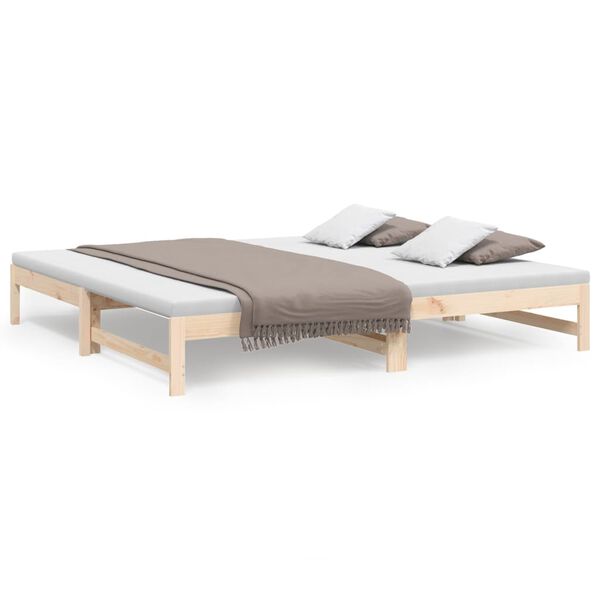 vidaXL Dormeuse Estraibile 2x(90x200) cm Legno Massello di Pino