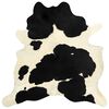 vidaXL Tappeto in Vera Pelle Bovina Nero e Bianco 180x220 cm