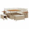 vidaXL Set Divano da Giardino 8 pcs Beige polyrattan