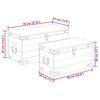 vidaXL Casse di Stoccaggio 2 pz in Legno Ruvido di Mango