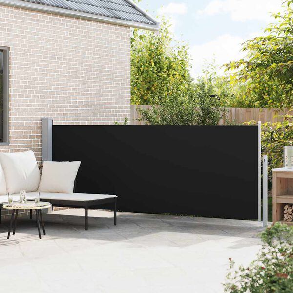 vidaXL Tenda Laterale Retrattile per Patio 140x500 cm Nera