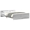 vidaXL Giroletto con Testiera e Pediera Grigio Sonoma 120x200 cm
