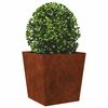vidaXL Fioriere da Giardino 2 pz 50x50x50 cm in Acciaio Corten