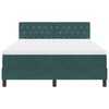 vidaXL Letto a Sorgente LED con led Verde Scuro 140 x 190 cm Velluto