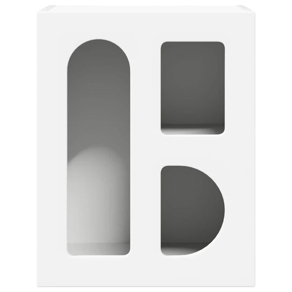 vidaXL Comodino Bianco 40 x 35 x 50 cm Legno multistrato