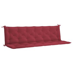 vidaXL Cuscini per Panca 2 pz Rosso Vino 200x50x7 cm in Tessuto Oxford