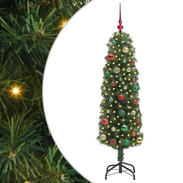 vidaXL Albero di Natale artificiale con 150 LED Verde 150 cm
