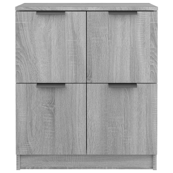 vidaXL Credenze 2 pz Grigio Sonoma 60x30x70 cm in Legno Multistrato