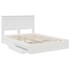 vidaXL Letto con Contenitore Bianco 140 x 200 cm Legno multistrato