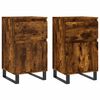 vidaXL Credenze 2 pz Rovere Fumo 40x35x70 cm in Legno Multistrato