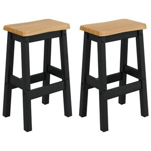 VidaXL Sgabello da Bar Alto EKAI 2 pcs Nero 40 x 29 x 63 cm
