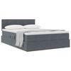 vidaXL Letto con Contenitore Grigio scuro 140 x 200 cm Velluto