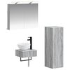 vidaXL Set di Armadi da Bagno 4 pz Sonoma grigio Legno ingegnerizzato