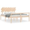 vidaXL Letto per Anziani con Testiera 160x200 cm in Legno Massello