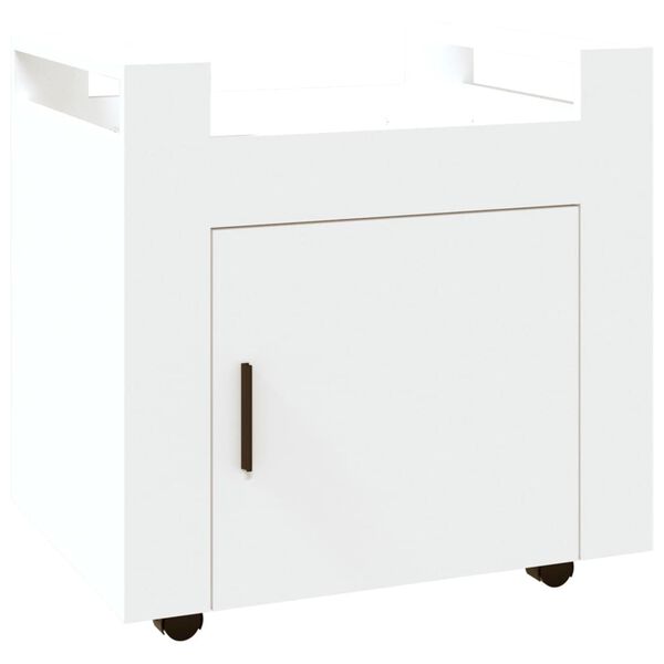 vidaXL Carrello per Scrivania bianco 60x45x60 cm in Legno Multistrato
