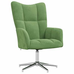 vidaXL Sedia Relax Verde Chiaro in Velluto